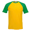 Camiseta Baseball para Eventos Personalizada color Verde y Amarillo
