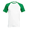 Camiseta Baseball para Eventos Promocional color Verde y Blanco