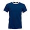 Camiseta Ringer Promocional Publicidad color Azul Marino y Blanco