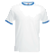 Camiseta Ringer Promocional Publicitaria color Blanco y Azul Royal