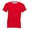 Camiseta Ringer Promocional para Eventos color Rojo y Blanco