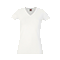 Camiseta Entallada Cuello V de Mujer Personalizada color Blanco