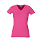 Camiseta Entallada Cuello V de Mujer barata color Fucsia
