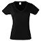 Camiseta Cuello V de Mujer Publicitaria de color Negro