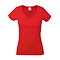 Camiseta Cuello V de Mujer para Empresas color Rojo