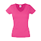 Camiseta Cuello V de Mujer Personalizada color Fucsia
