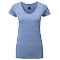Camiseta HD de Mujer Cuello V Publicidad color Azul Jaspeado