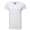 Camiseta Promocional Cuello V de Publicidad color blanco