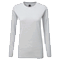 Camiseta HD de Mujer Manga Larga para Empresas color Plata Jaspeado